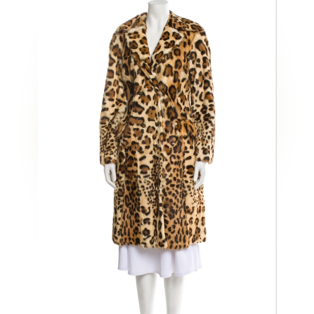 Blumarine Calf Hair Leopard Print Long Coat. Truly Stunning S IT 40 US 4